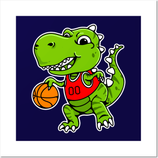 Basketball T Rex Posters and Art